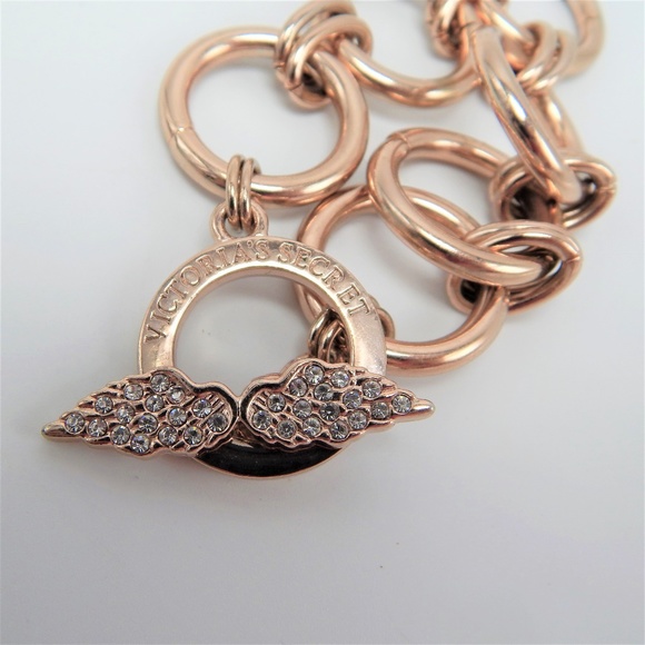 Victoria Secret Rose Gold Angel Wing Bracelet - Picture 1 of 3
